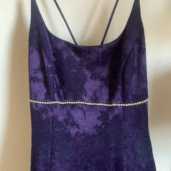 Purple Y2K A-line gown - Picture 2 of 10